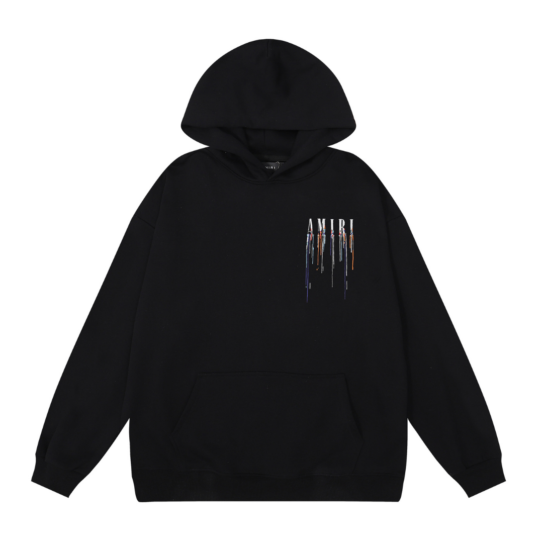 Black Paint Drip Hoodie