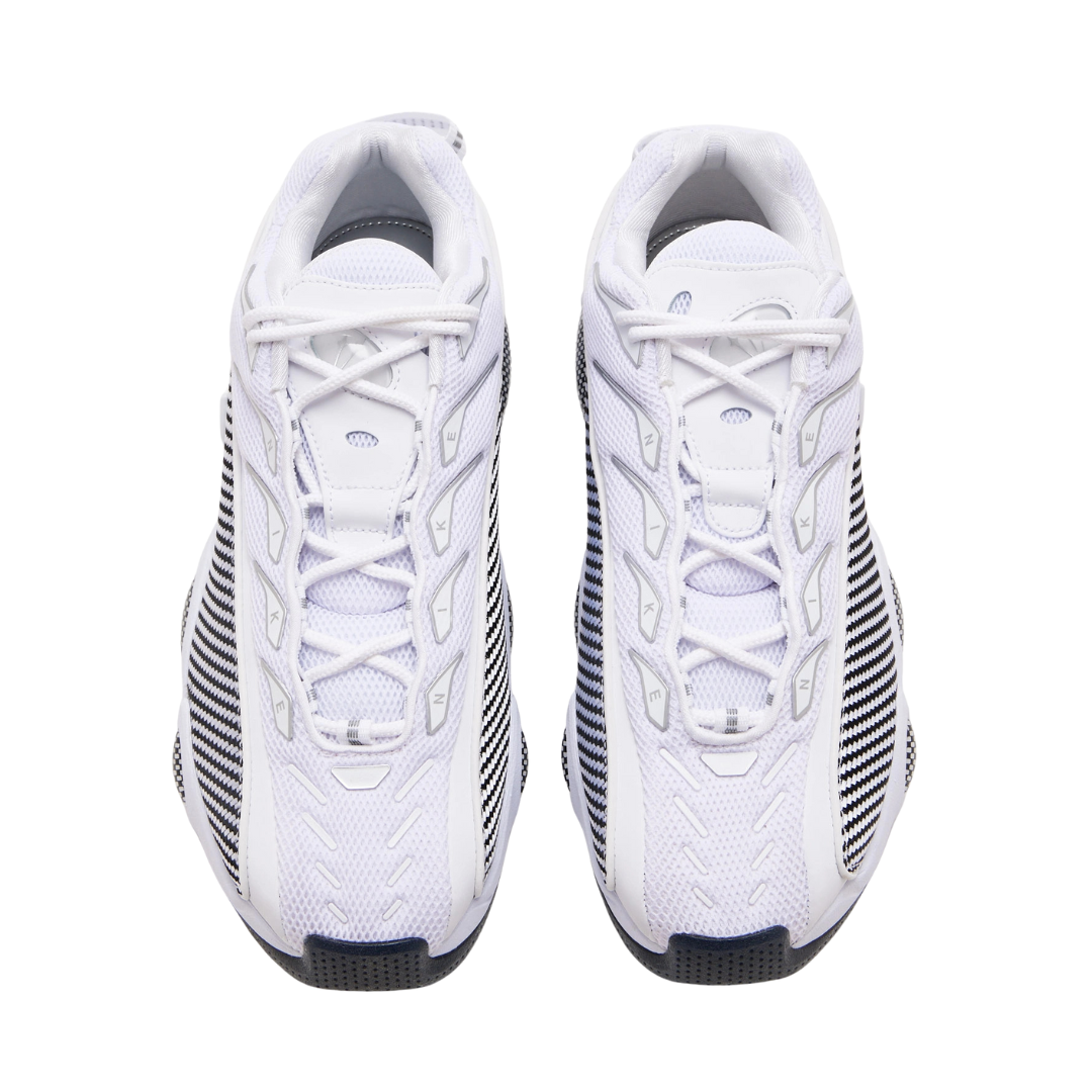 Sleek White Black Athletic Sneakers