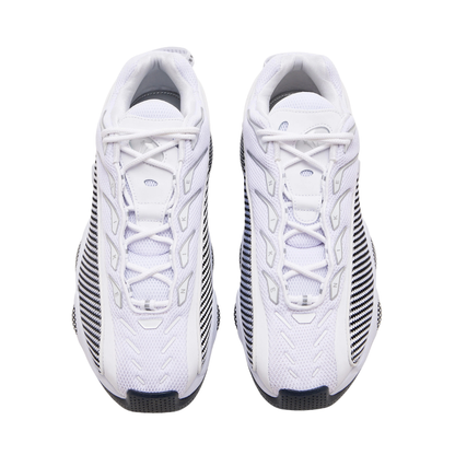 Sleek White Black Athletic Sneakers