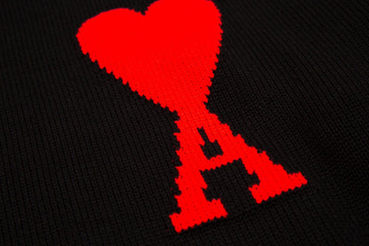 "HEART" - SWEATER BLACK (UNISEX)